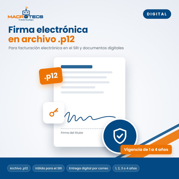 Firma electrónica en archivo .p12