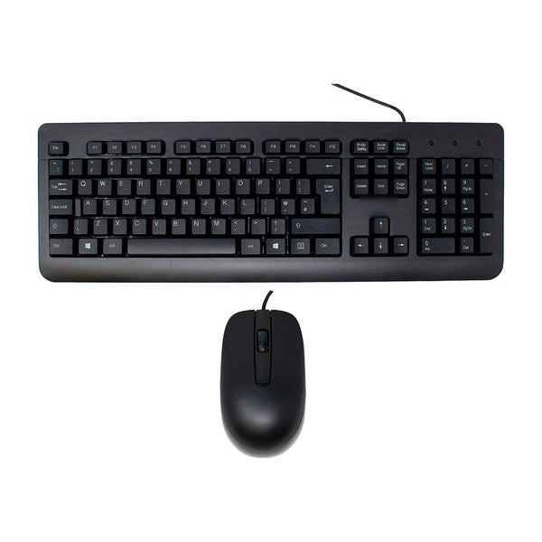Teclado y mouse alámbricos USB