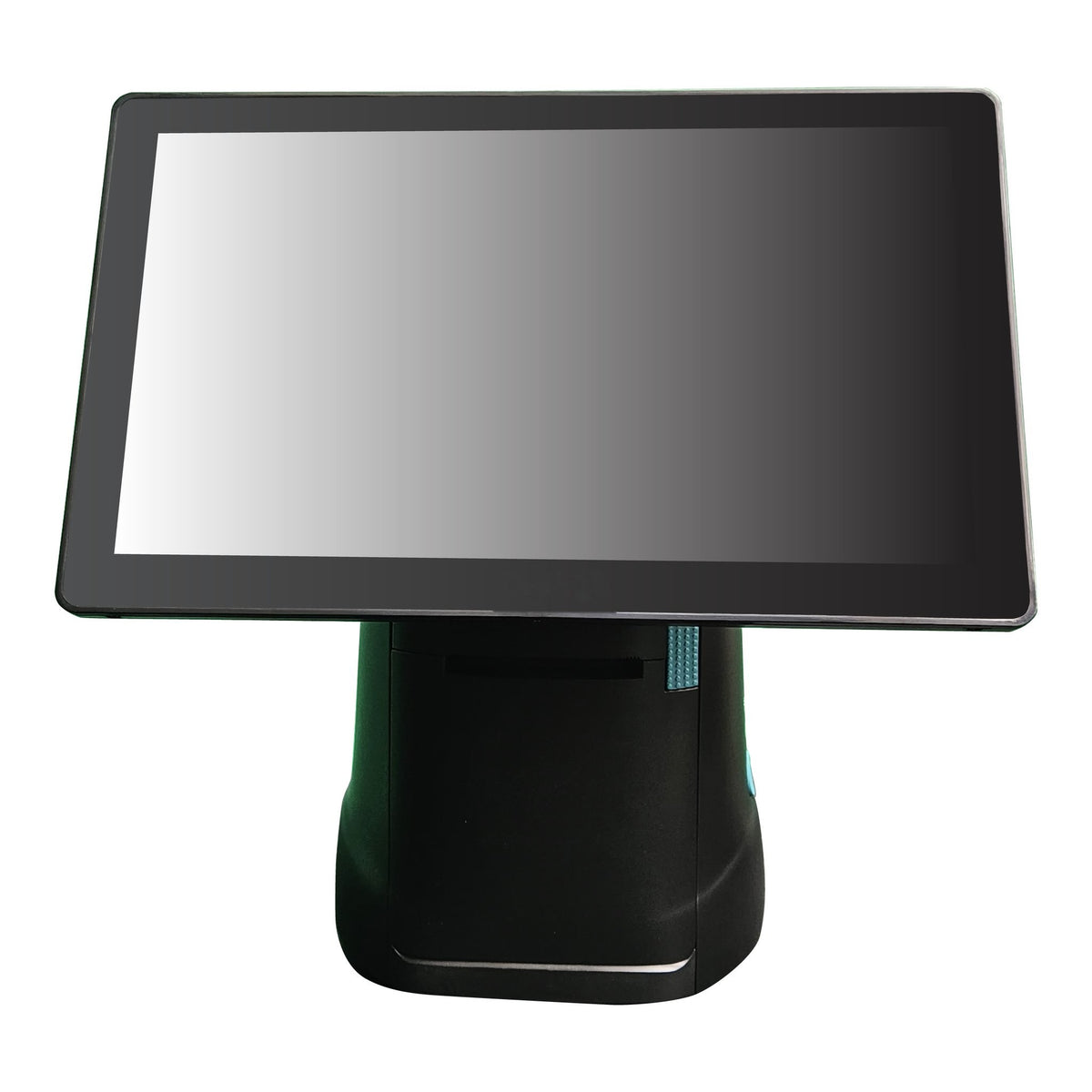 Computador All in One POS SP01 doble pantalla con impresora, vista frontal