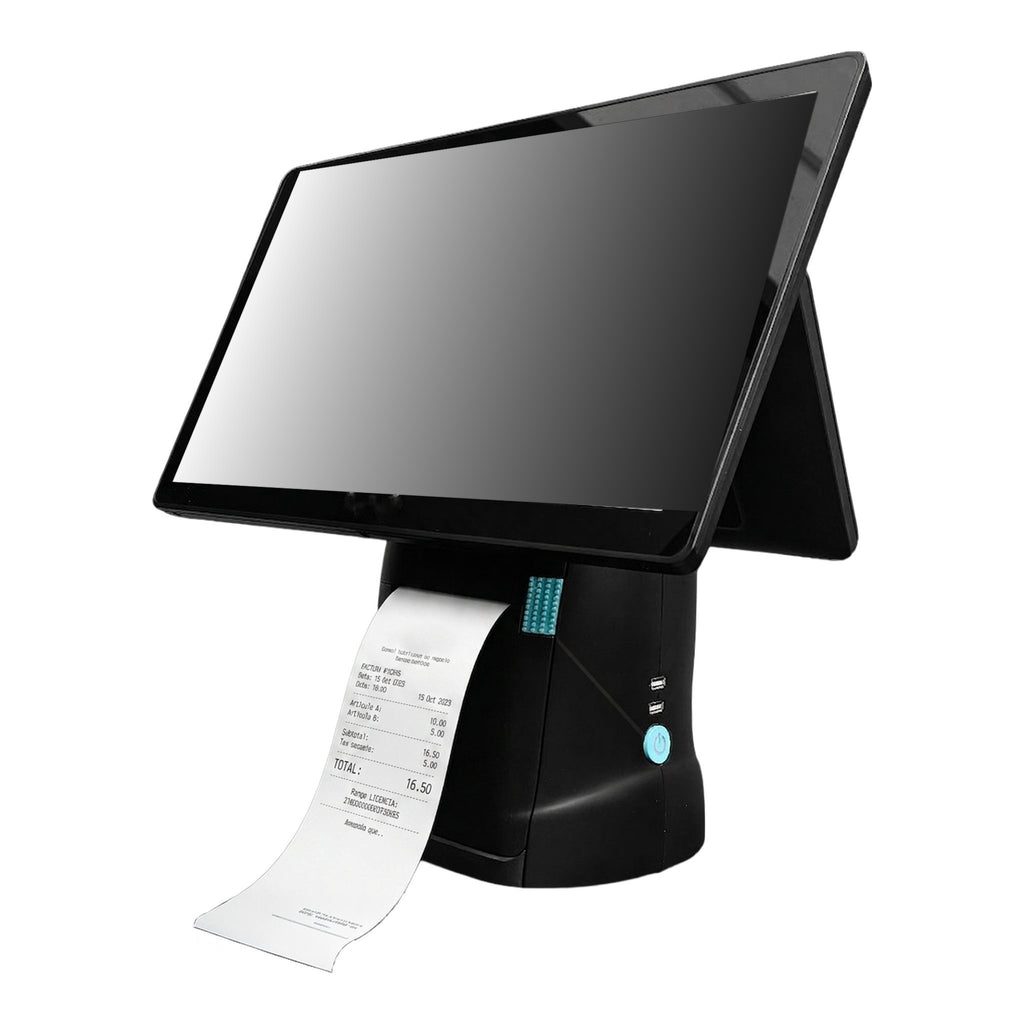 POS SP01 imprimiendo ticket con impresora térmica integrada