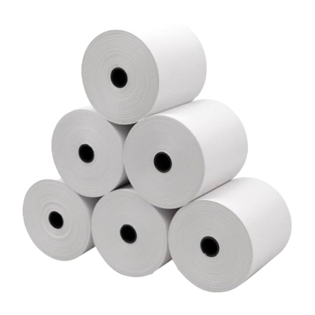 Pila de rollos de papel térmico 80 mm