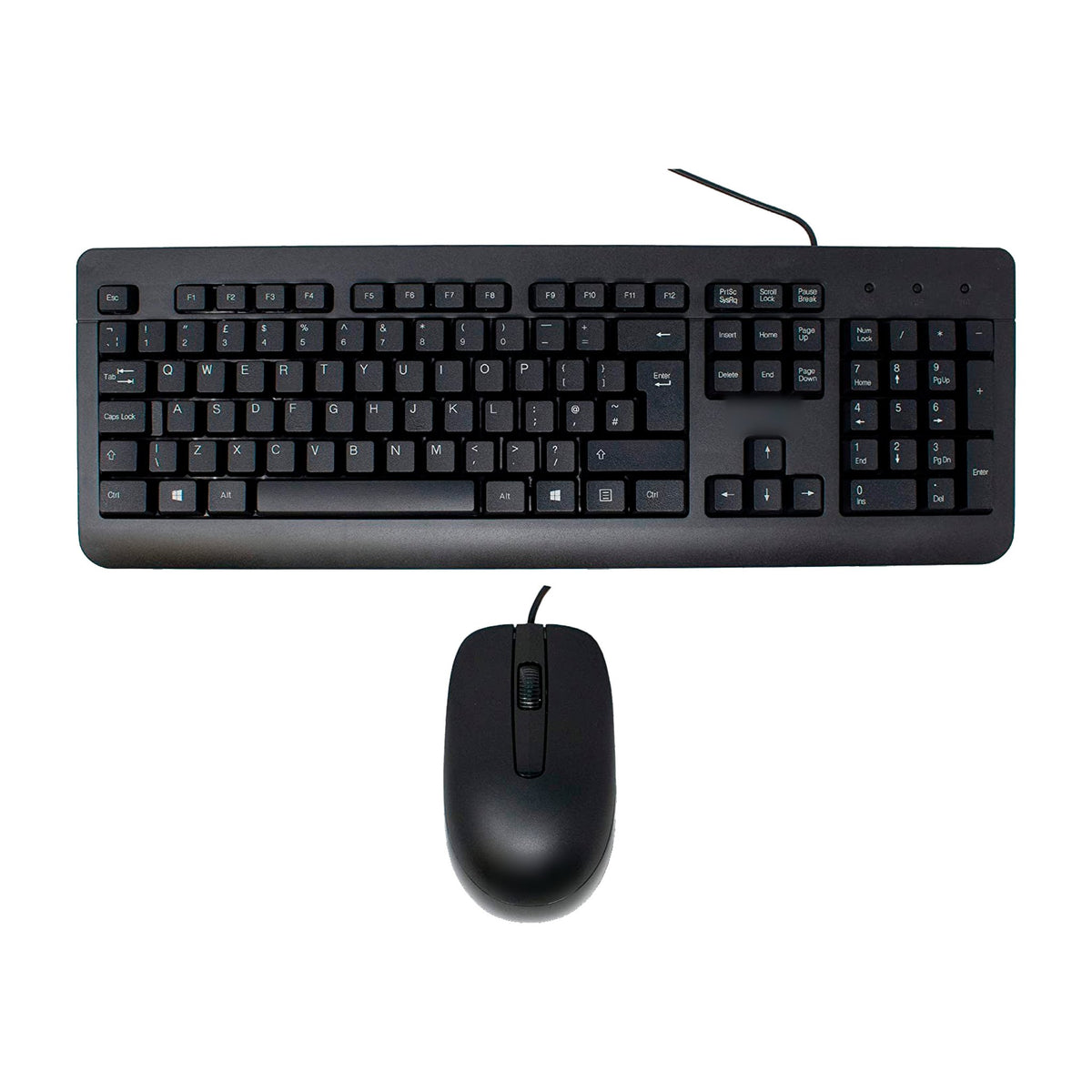 Teclado y mouse alámbricos USB